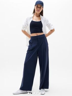 Athleta Navy Brooklyn Heights Trousers - 10 tall